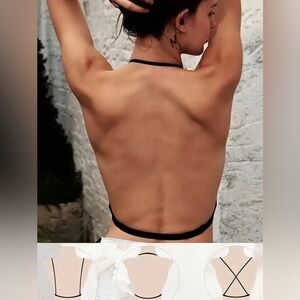 Brand new! Black Strappy Backless Top